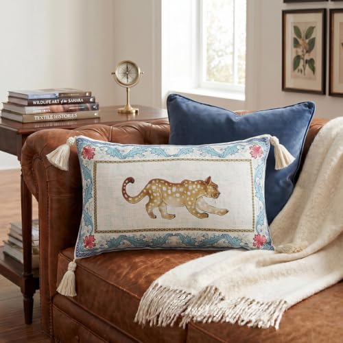 Designer Vintage Linen Throw Pillow Cover (20" x 12" (Pack of 2) / Fromm B)