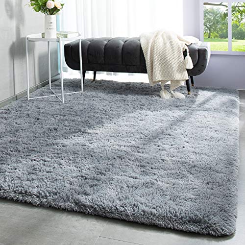 Super Soft Shaggy Rugs Fluffy Carpets (3 ft x 5 ft / Grey)