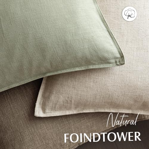 Linen Solid Decorative Throw Pillow Cover 16x16 Inch Light Green (16" x 16" (Pack of 2) / Seeding Green)