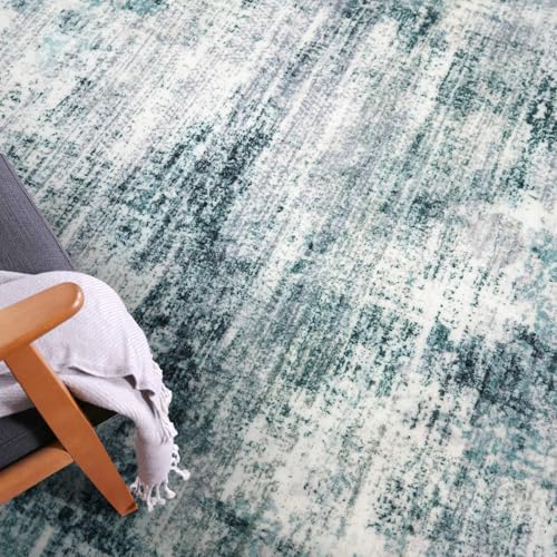 Abstract Area Rugs 8x10 Ft Washable Large Rugs for Living Room (Sage/Grey/White / 8' x 10' (Rectangular))