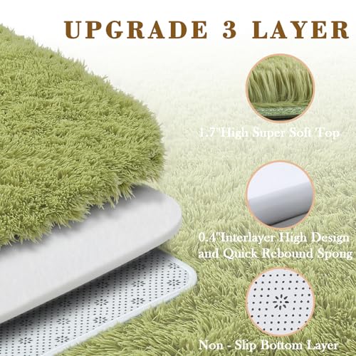 4x6 Area Rugs for Bedroom (Grass Green / 4' x 6' (Rectangular))