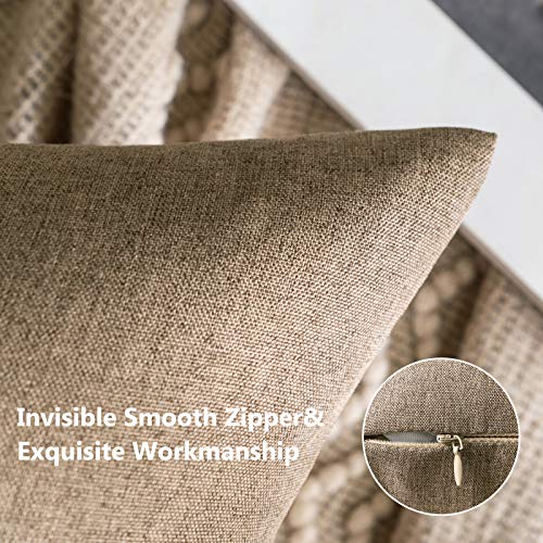 Decorative Outdoor Pillow Covers Lumbar Waterproof 12x20 Khaki (20" x 12" (Pack of 2) / Khaki)