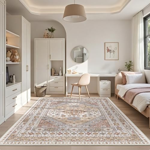 Area Rugs 5x7 Washable Rugs for Living Room (Orange / 5' x 7' (Rectangular))