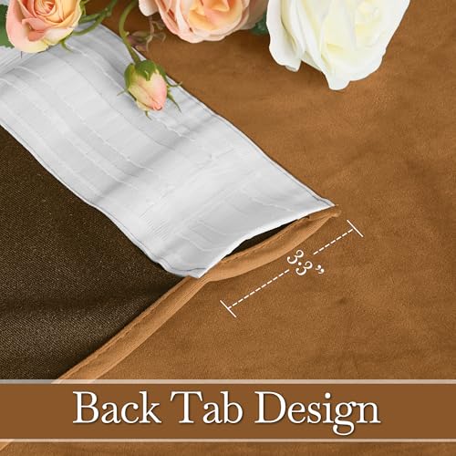 Velvet Curtains 102 inches Long (Bronze / 52"W x 102"L (Pack of 2))