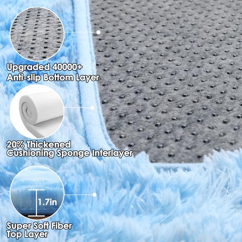 Area Rugs for Boys Bedroom Living Room (Sky Blue / 4' x 6' (Rectangular))