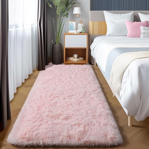 Pink Runner Rugs for Girls Bedroom Living Room (Light Pink / 2' x 6' (Runner))