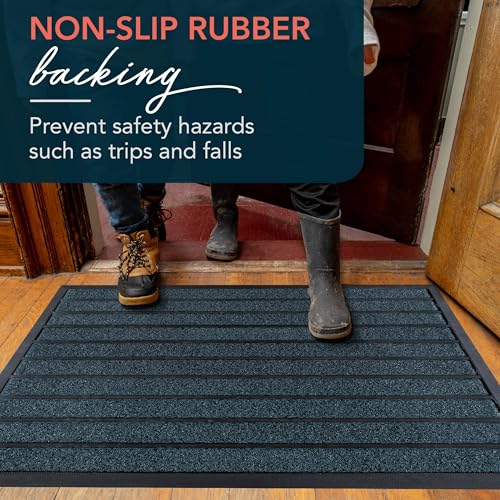 Extra Durable Door Mat Outside Entrance (36" x 24" (Rectangular) / Bright Blue)