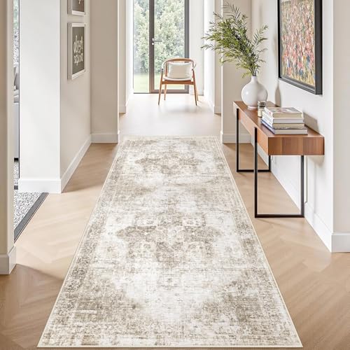 Runner Rug 2x6 Washable Rug (Taupe / 2' x 6' (Rectangular))