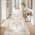 Runner Rug 2x6 Washable Rug (Taupe / 2' x 6' (Rectangular))