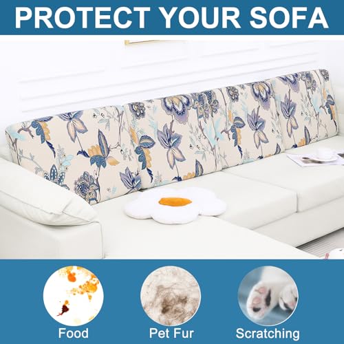 Printed Couch Cushion Covers (Beige / Backrest Medium)