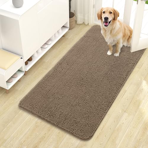 Dog Door Mat for Muddy Paws 44x24 (Tan / 44" X 24")