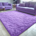 5x7 Machine Washable Large Area Rugs for Living Room (5x7 Ft / Purple)