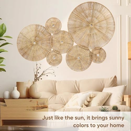Set of 7 Boho Wall Decor (Classic jute color)