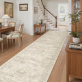 Washable 3x10 Hallway Runner Rug Non (Beige / 3' x 10' (Runner))