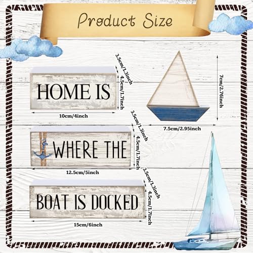 4 Pcs Farmhouse Table Decoration (Home Boat)