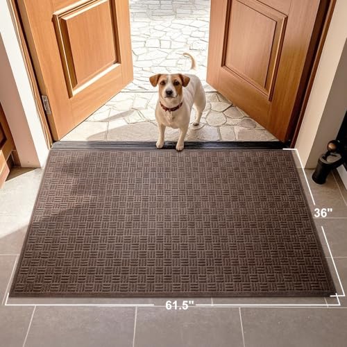 Front Door Mat Outside Entrance (Coffee / 3' x 5'2" (Rectangular))