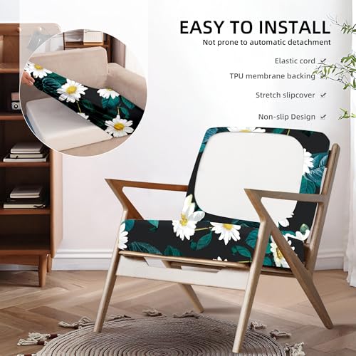 8Pcs Outdoor Cushion Covers (Daisy / 8PCS)