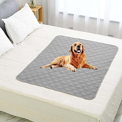Waterproof Dog Bed Cover Pet Blanket for Furniture Bed Couch Sofa Reversible (40x50 Inch (Pack of 1) / Grey+dark Grey)