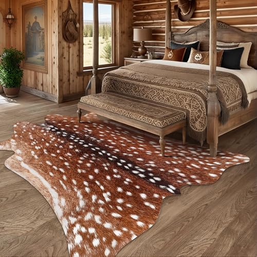 Premium Deer Print Rug (6'3" x 7' (Irregular) / Classic Deer)