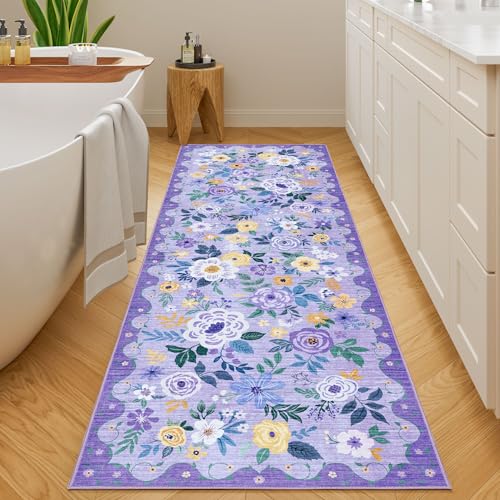 2x10 Runner Rug (Purple / 2' x 10' (Rectangular))