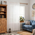 White Curtains 84 Inches Long for Living Room (100"W x 84"L (Pack of 1) / Pure White)
