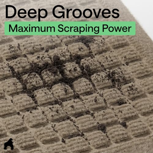 HydroABSORB Door Mat for Indoor Outdoor Use (Beige / 35" X 23")