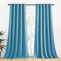 Bedroom Curtains Blackout Drapery Panels (Teal Blue / 70"W x 108"L (Pack of 2))