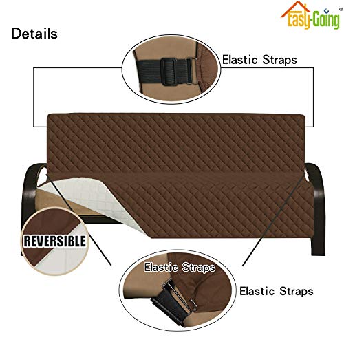Reversible Couch Cover (Coffee/Ivory / Large Futon)