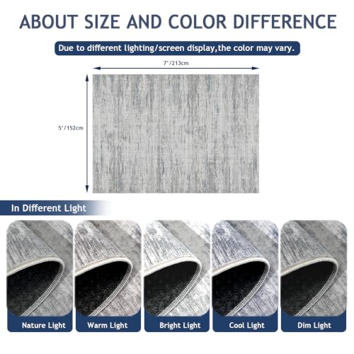 5x7 Area Rugs (Blue/Grey / 5' x 7' (Rectangular))