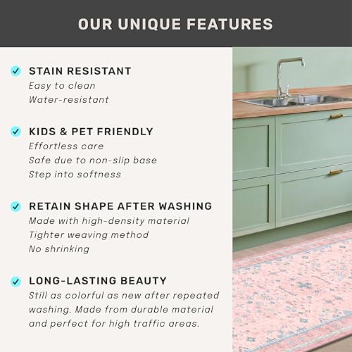 Nursery Area Rug 4x6 (4' x 6' (Rectangular) / Pink / Blue)