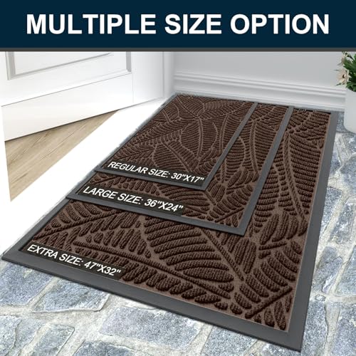 Waterproof Front Doormat (Dark Brown / 59" X 20")