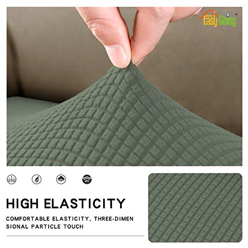 Stretch 1 Piece Couch Cushion Cover for Sofa (Large / Greyish Green)