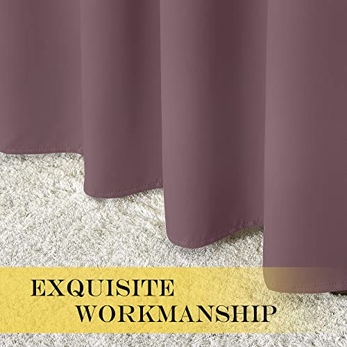 Dry Rose Blackout Curtains for Bedroom 95 Inch Length (Dry Rose / 80"W x 95"L (Pack of 1))