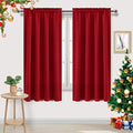 Blackout Curtains for Bedroom Living Room 52 x 63 Inch Long Red (Red / 52"W x 63"L (Pack of 2))