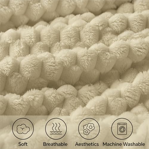 Almond Throw Blanket for Couch (Almond / Throw(50"x60"))