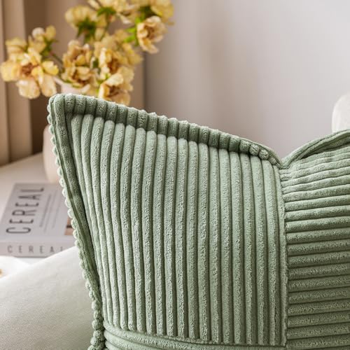 Decorative Throw Pillow Covers for Couch 16x16 Light Olive Green (Light Olive Green / 16" x 16" (Pack of 2))