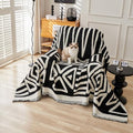 Armchair Boho Sofa Covers for Dogs Black Couch Sofa Covers for Chair Recliner Beige Chenille Sofa Slipcover Couch Covers for Sectional Sofa Pets Protector Furniture Covers (71" x 102" / T:black)