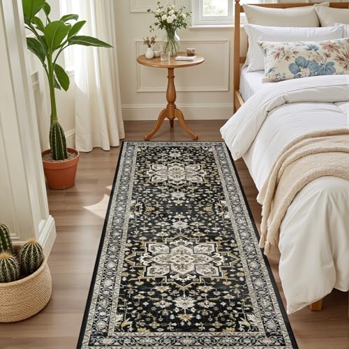 Hallway Runner Rug (Black Gold / 2'6" x 8' (Runner))