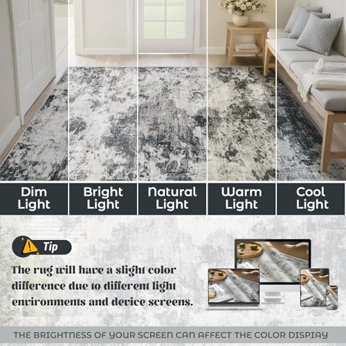 6x9 Area Rugs for Living Room (Black / 6' x 9' (Rectangular))