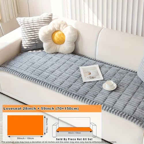 Couch Cover for Dogs Washable Non (Light Gray / 27.6X59.06)