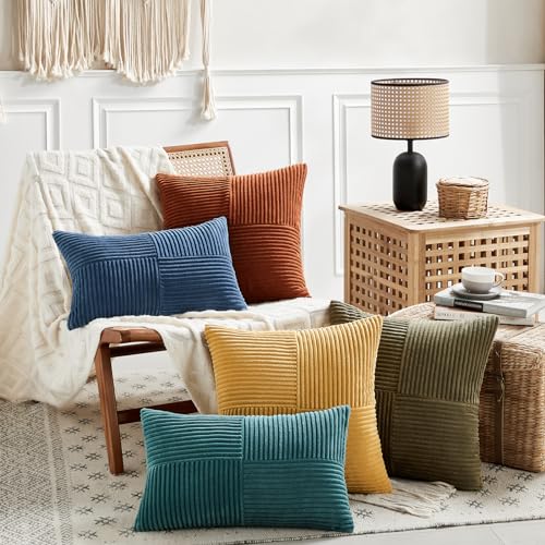 2 Packs Teal Lumbar Decorative Throw Pillow Covers 20x28 Inch for Living Room Couch Bed Sofa (Teal / 28" x 20" (Pack of 2))