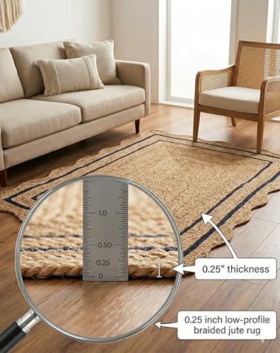 Jute Area Rug (Black / 3x4 Feet)