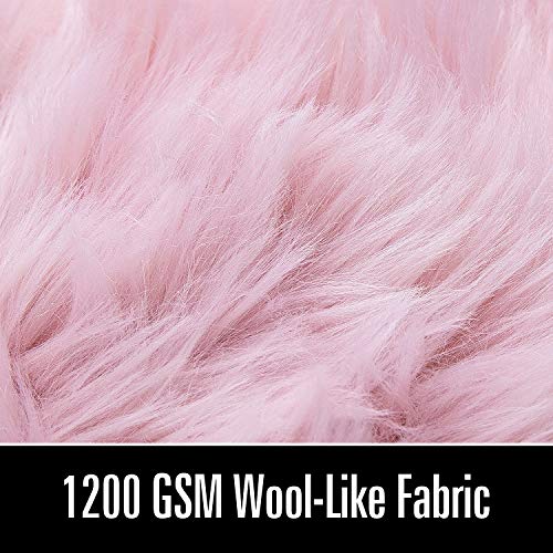 Soft Fluffy Faux Fur Rugs for Bedroom Bedside Rug 2x5 Feet (Pink / 2' x 5' (Runner))