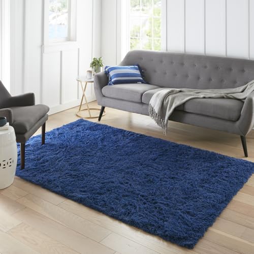 Blue Rug Boys 3x5 Rugs for Bedroom Royal Dark Blue Carpet Nursery Aesthetic (6- Blue / 3' x 5' (Rectangular))