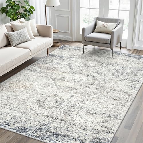5x7 Area Rugs Blue (Blue/Ivory / 5' x 7' (Rectangular))