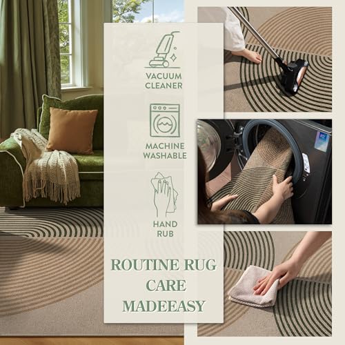 Modern Rainbow Easy Jute 3x5 Patio Rug (3' x 5' (Rectangular) / Nature/Bi-color Rainbow)