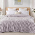 3D Fleece Twin Size Blanket for Bed (Light Grey / Twin ( 60x80 IN ))