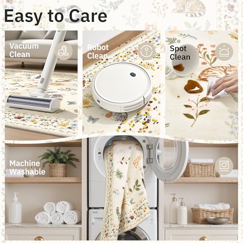 Cat 6x9 Area Rugs for Living Room (Cat Beige / 6' x 9' (Rectangular))