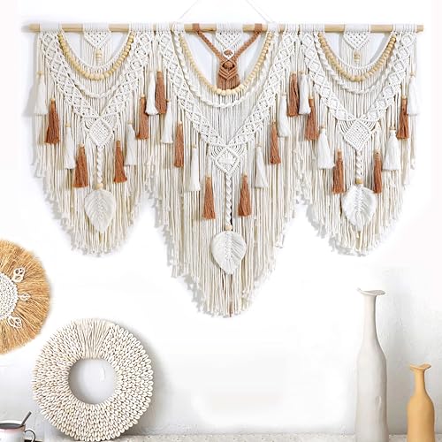 Large Macrame Wall Hanging Boho Woven Tapestry Chic Home Art Wall Decor