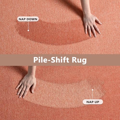 5x7 Orange White Area Rug Non (03 Orange/White / 5' x 7' (Rectangular))